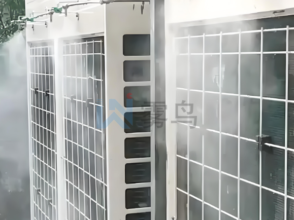山西機房噴霧降溫節能案例分析，通信機房數據中心風冷式空調室外機噴霧降溫系統